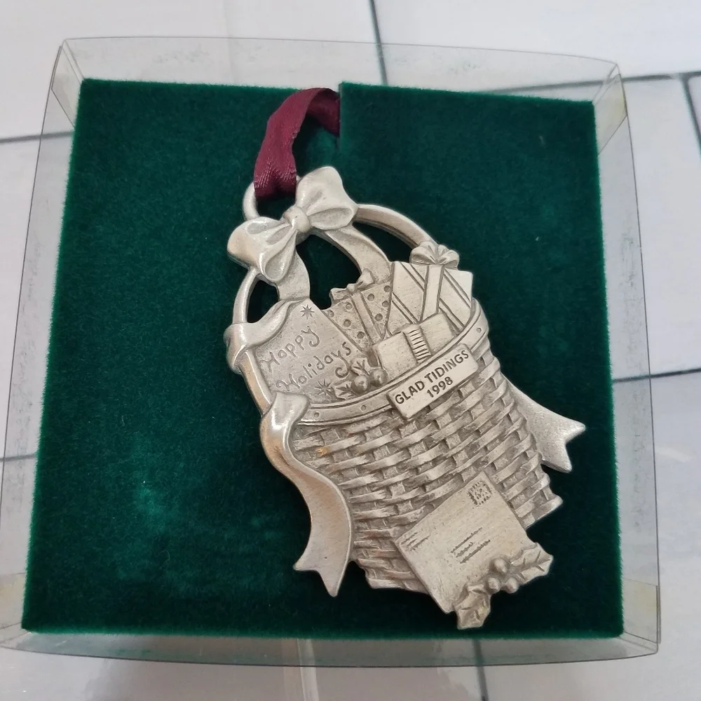 Longaberger Basket Pewter Ornaments 97 98 99 00